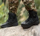 Берці FREE SOLDIER, чорні, дихаюча, водовідштовхувальна, похідне взуття, тактичні армійські черевики, військові черевики р.45 - зображення 2