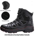 Берці FREE SOLDIER, чорні, дихаюча, водовідштовхувальне, похідне взуття, тактичні армійські черевики, військові черевики р.40 - зображення 3