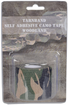 Камуфляжна стрічка для маскування зброї 5 см х 4,5 м MIL-TEC Tarnband Self Adhesive Camo Tapt WOODLAND - зображення 2