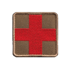 Патч шеврон медичний Condor MEDIC PATCH 231 (вишивка) Coyote Brown