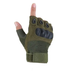 Тактические перчатки беспалые олива XL - изображение 2