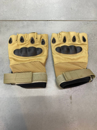 Тактические перчатки беспалые кайот XL - изображение 5