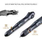 Тактическая ручка спиннер с фонариком RovTop многофункциональная Чёрные 0,5 мм - изображение 8