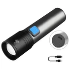 Фонарь карманный ручной аккумуляторный портативный LED Bailong BL K31 (USB) Серый