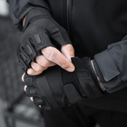 Тактические Военные Перчатки Без Пальцев Для Военных Черные Tactical Gloves PRO Black L Беспалые Армейские Штурмовые - изображение 4