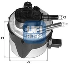 Фильтр топливный FORD FOCUS II, C-MAX 1.6 TDCI 03-(OE) (выр-во UFI) UFI (5517000)