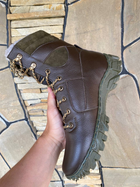 Берцы зимние ботинки тактические мужские, черевики тактичні чоловічі берці зимові, натуральна шкіра, размер 48, Bounce ar. TM-VN-1948, цвет коричневый - изображение 3