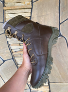 Берці зимові черевики тактичні чоловічі, туфлі тактичні чоловічі берці зимові, натуральна шкіра, розмір 42, Bounce ar. TM-VN-1942, колір коричневий - зображення 3