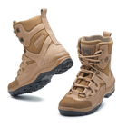 Берці зимові черевики тактичні чоловічі, туфлі тактичні чоловічі берці зимові, натуральна шкіра, розмір 43, Bounce ar. YQ-FD-8243, колір койот - зображення 7