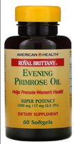 Масло первоцвета вечернего, American Health, Royal Brittany, 1300 мг, 1 флакон, 60 мягких таблеток - изображение 1