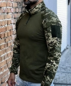 Рубашка мужская военная тактическая с липучками ВСУ (ЗСУ) Пиксель Ubaks Убакс 50 размер 7243 хаки - изображение 1