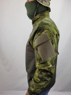 Рубашка мужская военная тактическая с липучками ВСУ (ЗСУ) Ubaks Убакс 20221840 7248 L 50 р зеленая - изображение 2