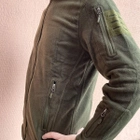 Кофта флисовая мужская военная тактическая с липучками под шевроны ВСУ (ЗСУ) 48 размер 8019 хаки - изображение 5