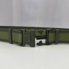 Ремень тактический мужской регулируемый ВСУ 6729 128х4,7 см зеленый - изображение 4