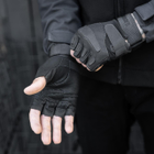 Перчатки Тактические безпалые без накладки Черный M SSpe1 273 - изображение 5
