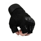 Перчатки тактические, (без пальцев, с кастеткой) защитные для военных M, Чорний - изображение 6
