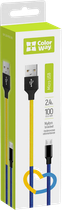 Кабель Colorway USB - micro-USB (national) 2.4А 1 м Синьо-жовтий (CW-CBUM052-BLY)