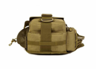Мужская военная наплечная сумка Защитник 113 хаки - изображение 7
