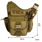 Мужская военная наплечная сумка Защитник 113 хаки - изображение 15