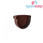 Заглушка желоба левая RAINWAY 130 система Коричневая