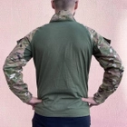 Рубашка мужская военная тактическая с липучками ВСУ (ЗСУ) Украина Ubaks Убакс Мультикам 7197 S 46 р - изображение 2
