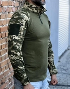 Рубашка мужская военная тактическая с липучками ВСУ (ЗСУ) Пиксель Ubaks Убакс 46 размер 7191 хаки - изображение 2