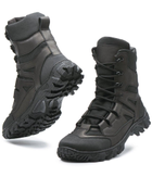 Берці демісезонні черевики тактичні чоловічі, туфлі тактичні чоловічі берці, натуральна шкіра та кордура, розмір 40, Bounce ar. SF-IF-1240, колір чорний - зображення 1