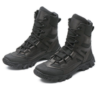 Берці демісезонні черевики тактичні чоловічі, туфлі тактичні чоловічі берці, натуральна шкіра та кордура, розмір 40, Bounce ar. SF-IF-1240, колір чорний - зображення 3