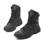 Берці демісезонні черевики тактичні чоловічі, туфлі тактичні чоловічі берці, натуральна шкіра та кордура, розмір 39, Bounce ar. SF-IF-1239, колір чорний - зображення 4