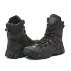 Берці демісезонні черевики тактичні чоловічі, туфлі тактичні чоловічі берці, натуральна шкіра та кордура, розмір 44, Bounce ar. SF-IF-1244, колір чорний - зображення 6