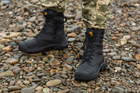 Берцы тактические. Мужские боевые ботинки с водостойкой мебраной Maxsteel Waterproof Black 41 (271мм) чёрные - изображение 4