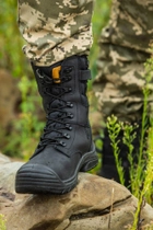 Берцы тактические. Мужские боевые ботинки с водостойкой мебраной Maxsteel Waterproof Black 46 (304мм) чёрные - изображение 3