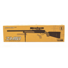 Дитяча Снайперська пневматична гвинтівка CYMA ZM51W з кульками та прицілом 110 см Коричнева - зображення 8