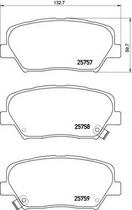 Гальмівні колодки дискові Brembo (P30070)