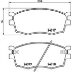 Гальмівні колодки дискові Brembo (P30026)