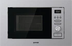 Мікрохвильова піч Gorenje вбудовувана, 20л, міх. управл., 800Вт, гриль, дисплей, інвертор, нерж