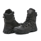 Берці демісезонні черевики тактичні чоловічі, туфлі тактичні чоловічі берці, натуральна шкіра та кордура, розмір 45, Bounce ar. SF-IF-1245, колір чорний - зображення 6