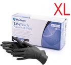 Перчатки плотные нитриловые неопудренные чёрные, размер XL (100 шт/уп) Medicom 5г. - изображение 1