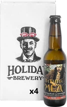 Упаковка Питьевого меда Holiday Brewery Казацкий с хмелем полусухой 6% 0.33 л х 4 шт (4820228660048)