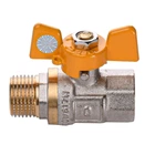 Кран шаровый газовый прямой PROFESSIONAL 1/2" с наружной-внутренней резьбой ЖБ PN40 QP152
