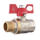 Кран шаровый прямой Solomon 1/2" с наружной-внутренней резьбой КБ PN40 B1008