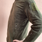 Кофта флисовая мужская военная тактическая с липучками под шевроны ВСУ (ЗСУ) 56 размер 8023 хаки - изображение 5