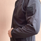 Куртка мужская тактическая полицейская под шевроны Soft Shell ВСУ (ЗСУ) 7351 M черная - изображение 4