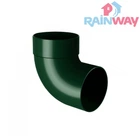 Колено (отвод) трубы одномуфтовое 87° RAINWAY 90 система Зеленое