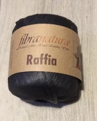 Пряжа Raffia116-12 Fibranatura 90 Чорний