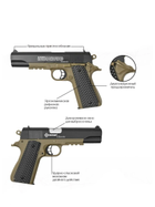 Crosman S1911KT Classic 1911 Spring Powered Air Pistol Kit With Sticky Target And 250 BBs, Multi - зображення 3