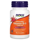 Вітаміни NOW Chewable Vitamin D-3 1000 IU Fruit 180 таблеток