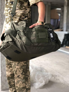 Універсальна тактична військова сумка MIL-TEC US Combat Parachute Cargo Medium 54 л, ОРИГІНАЛ, олива - зображення 4