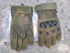 Перчатки военные тактические палые Oakley олива - изображение 8