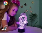 3D нічник "Монстер Хай 2" (ЗБІЛЬШЕНИЙ ЗОБРАЖЕННЯ) + пульт ДК + мережевий адаптер + батарейки (3ААА) 3DTOYSLAMP